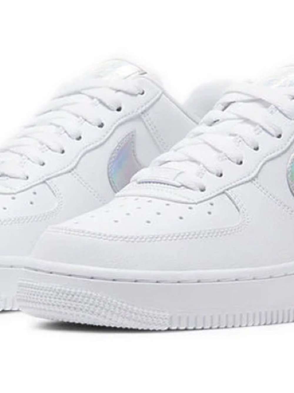 NEW Nike Air Force 1 ‘07 Essential White Iridescent | Size 9.5 W | NIB